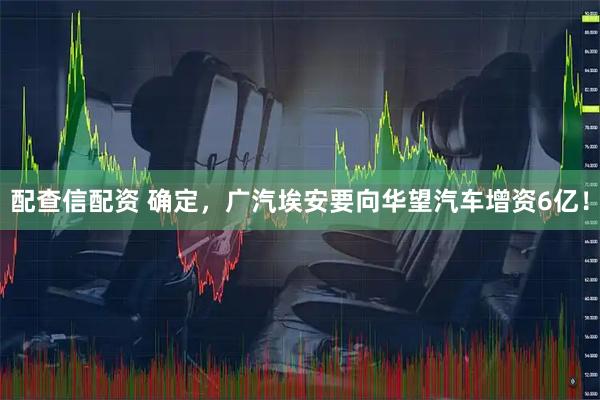 配查信配资 确定，广汽埃安要向华望汽车增资6亿！
